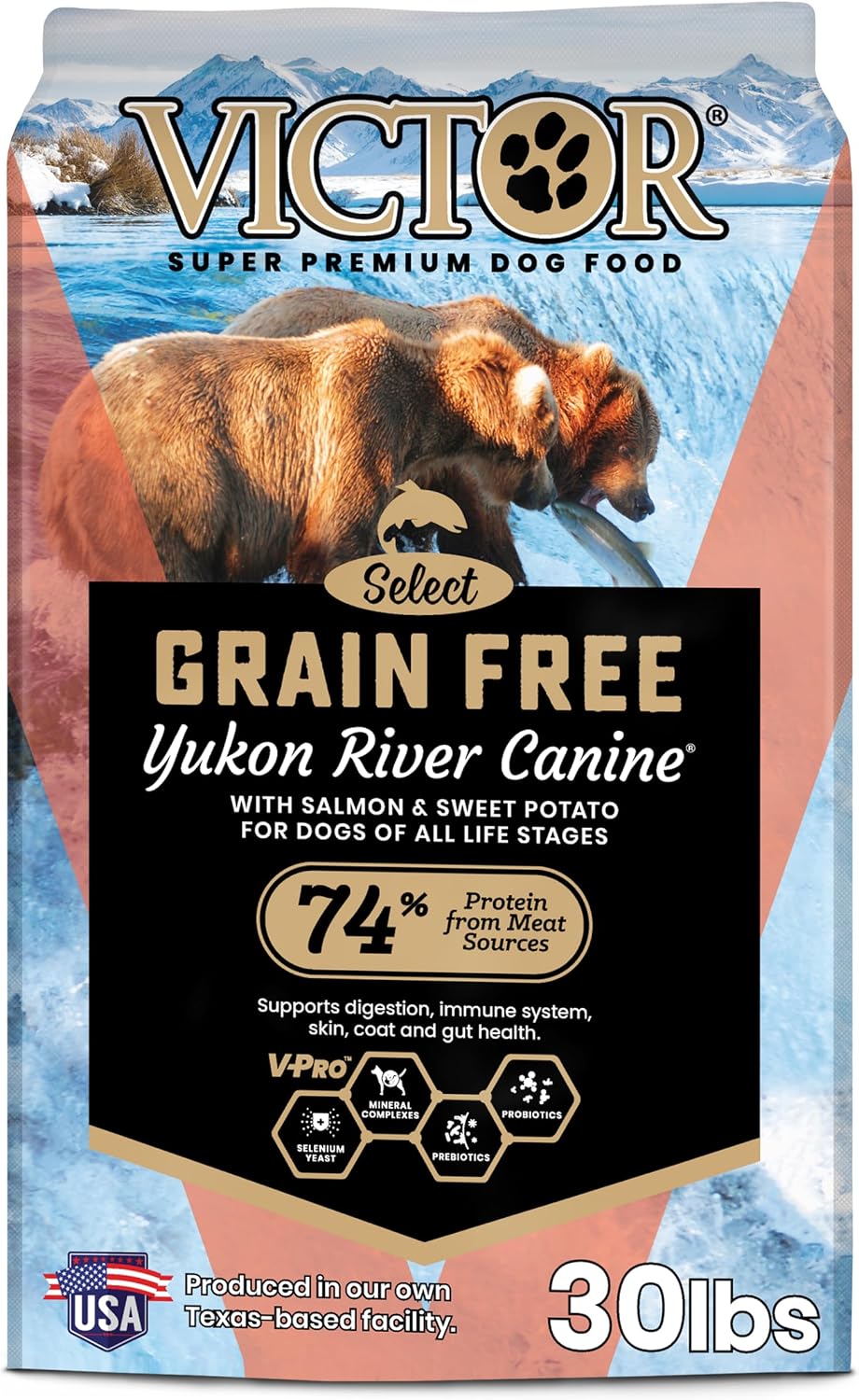 VICTOR Grain Free Yukon River Canine - High Protein Dry Dog Food, 30 lb