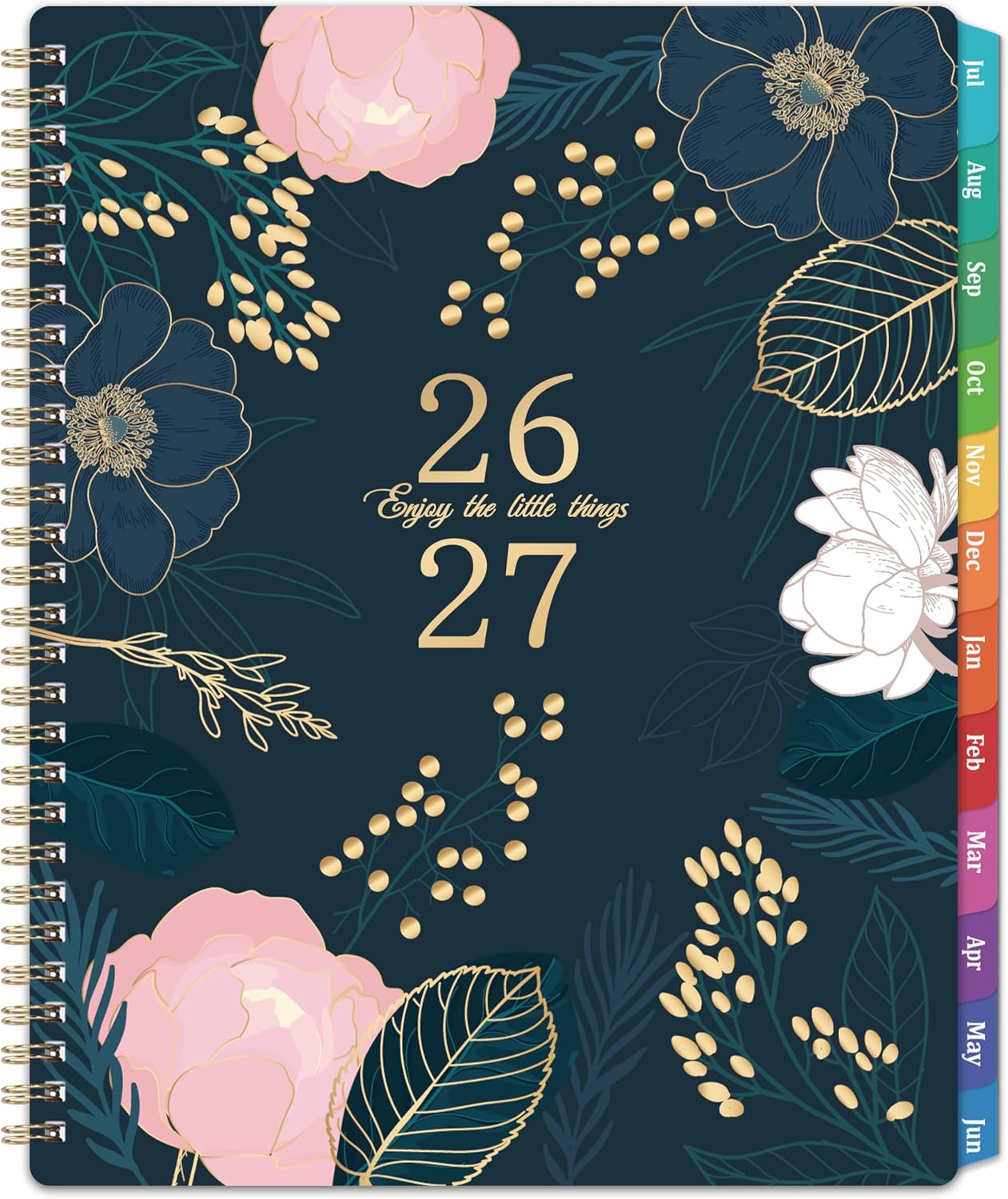 Planner 2026-2027 - Academic Planner 2026-2027, Weekly and Monthly Planner, July 2026 - June 2027, Calendar Planner, 8'' x 10", Colorful Monthly Tabs, Twin-wire Binding, Back Pocket, Holiday