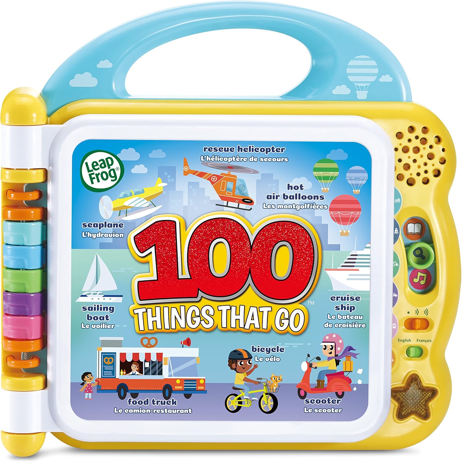 LeapFrog 100 Things That Go, Baby & Toddler Book, Educational and Interactive Bilingual Playbook, Gift for Pre School Kids aged 18, 24, 36+ months, English Version