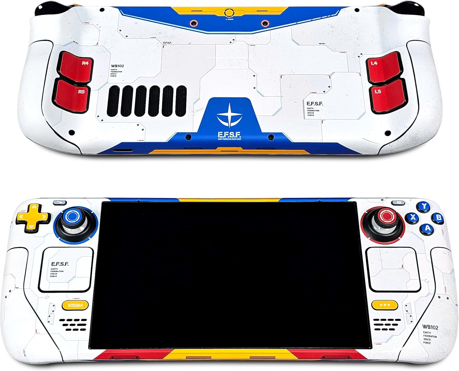 Steam Deck matte skin, Gundam edition, Full wrapping matte vinyl skin for Steam Deck (Designed by POP SKIN), Compatible with Both Steam Deck LCD Version and OLED Version.