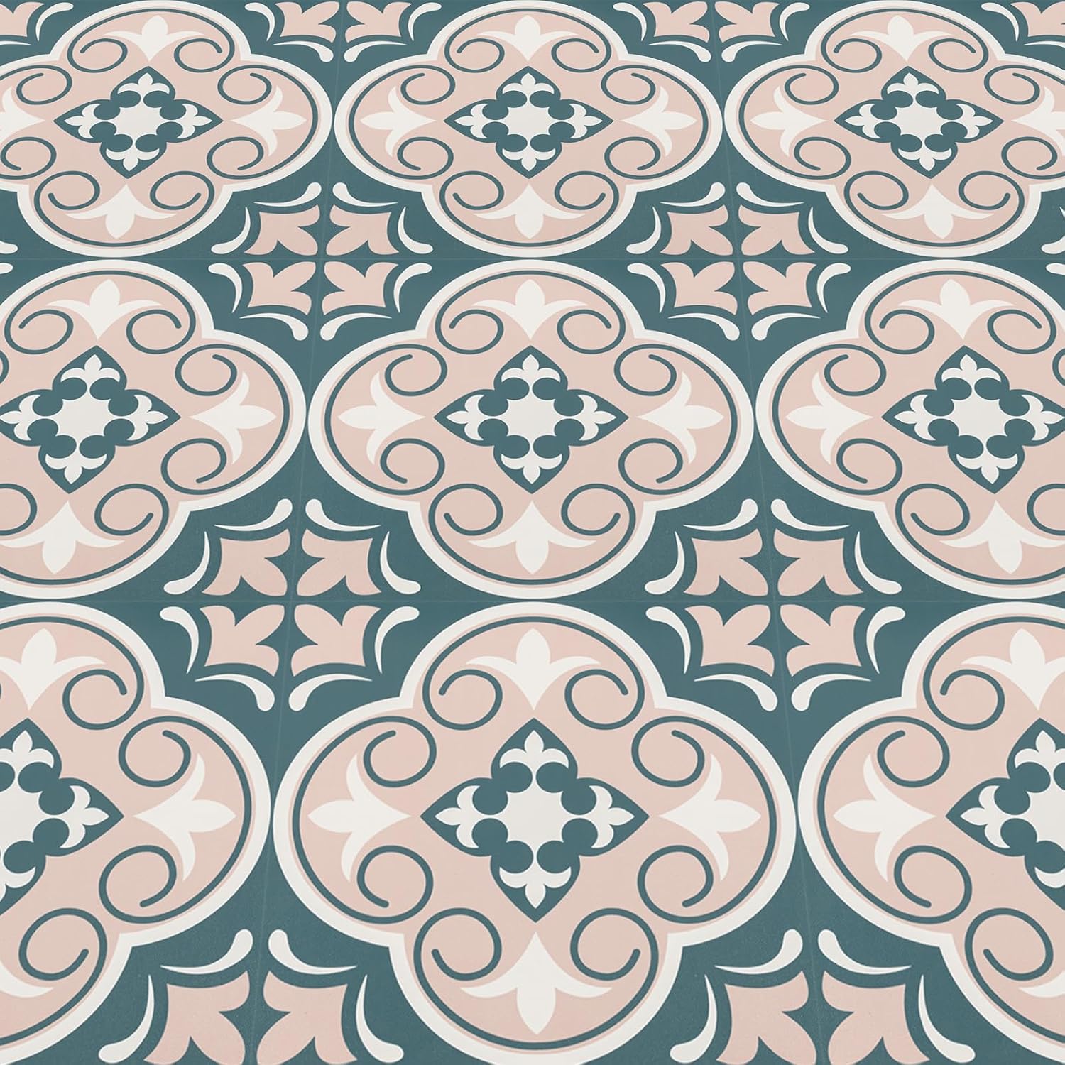 Peel and Stick Floor Tiles Self Adhesive Floor Tile Vinyl Flooring Waterproof for Kitchen Living Room and Bathroom DIY Flooring Green 30x30cm 10pcs(11.8 x 11.8 inches)
