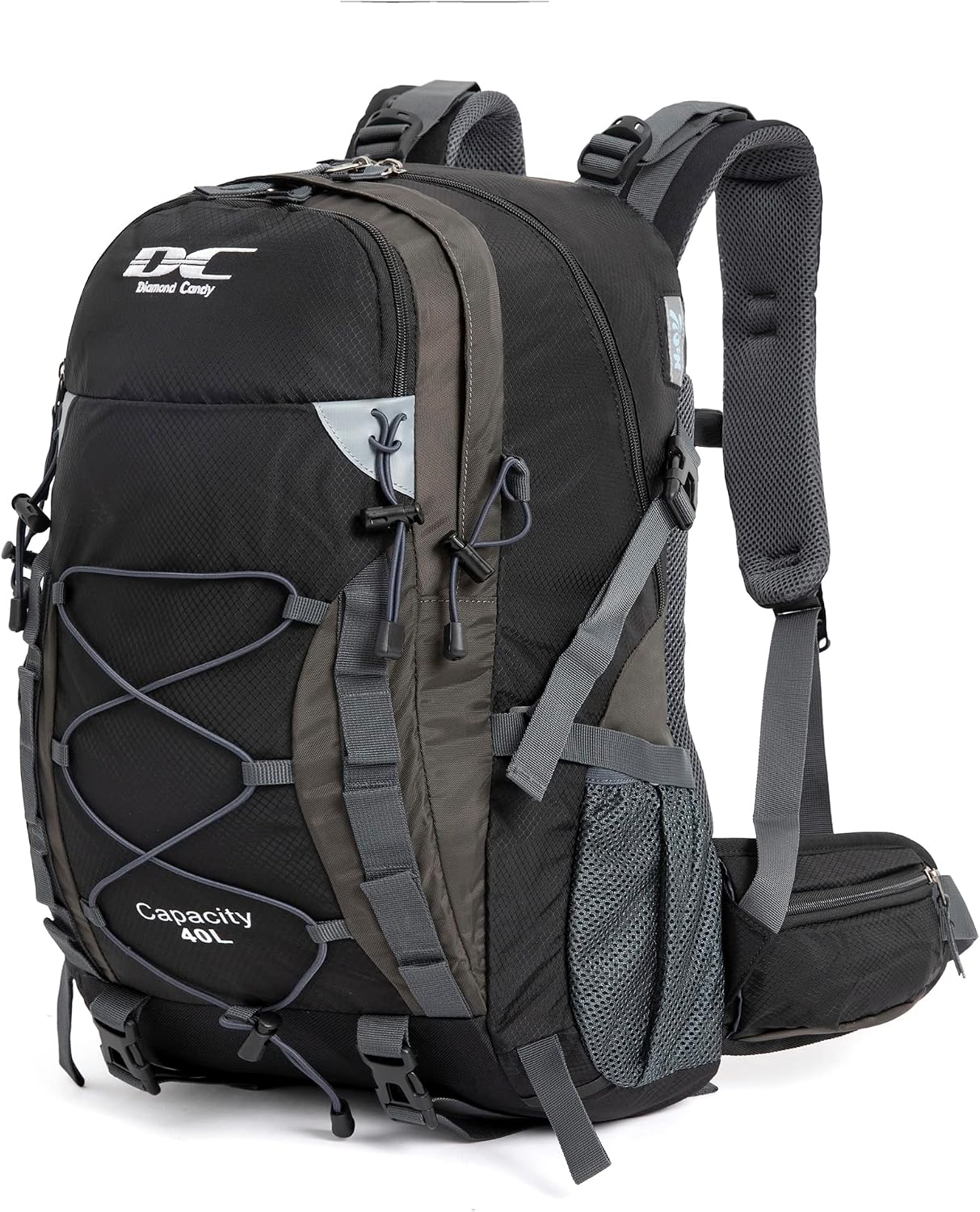 Diamond Candy Waterproof Hiking Backpack for Men and Women, Lightweight Day Pack for Travel Camping