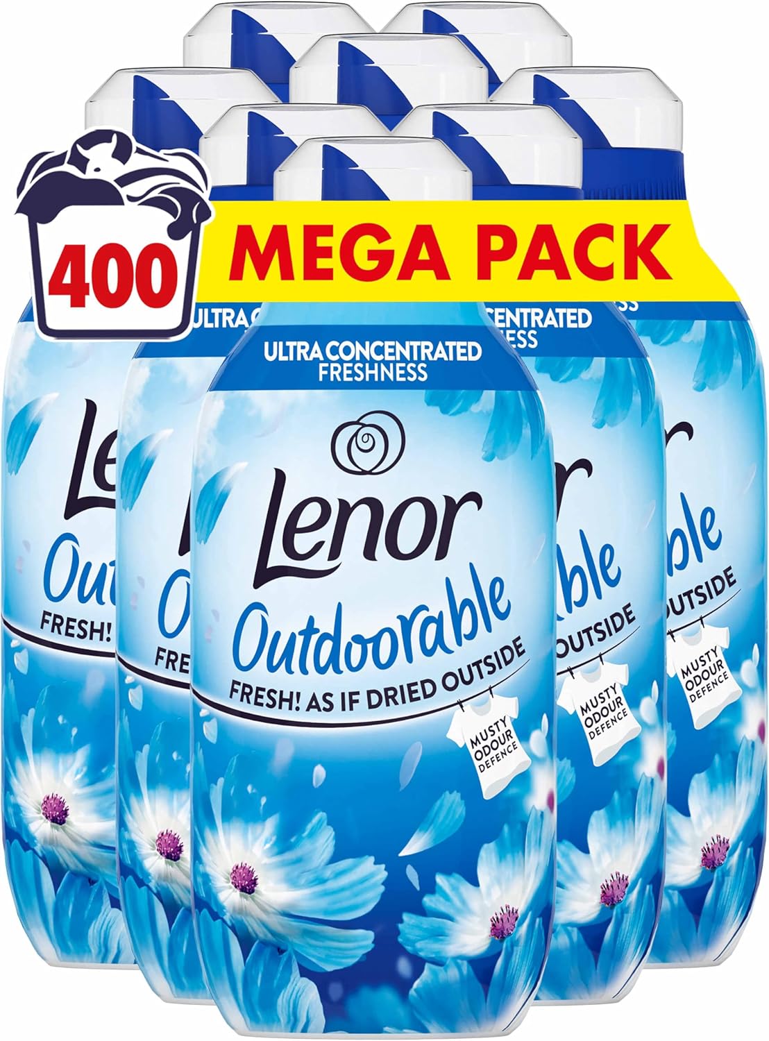 Lenor Outdoorable Fabric Conditioner 400 Washes (8x50), Spring Awakening - Ultra Concentrated Freshness