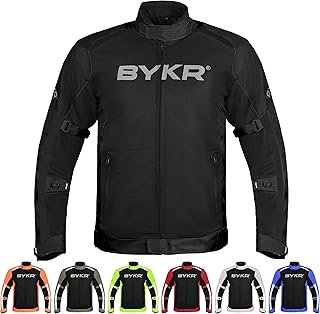 BYKR Mesh Motorcycle Jacket For Men Dual Sports Adventure Breathable Riding Protective Motorbike Jackets Enduro CE Armored