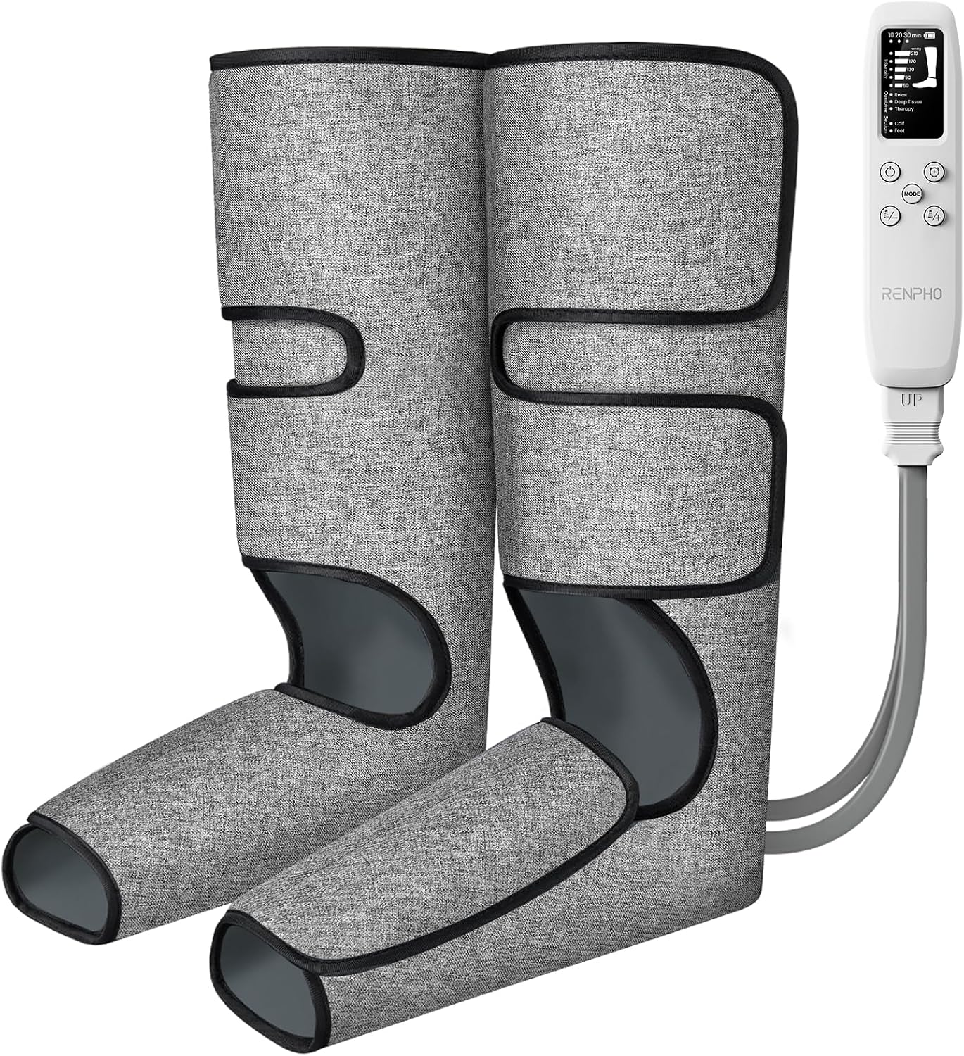 RENPHO Leg Massager for Circulation and Pain Relief with Smart Pressure Sensor, Air Compression Calf Massager for Relieve Fatigue, FSA HSA Eligible Gift for Mom and Dad