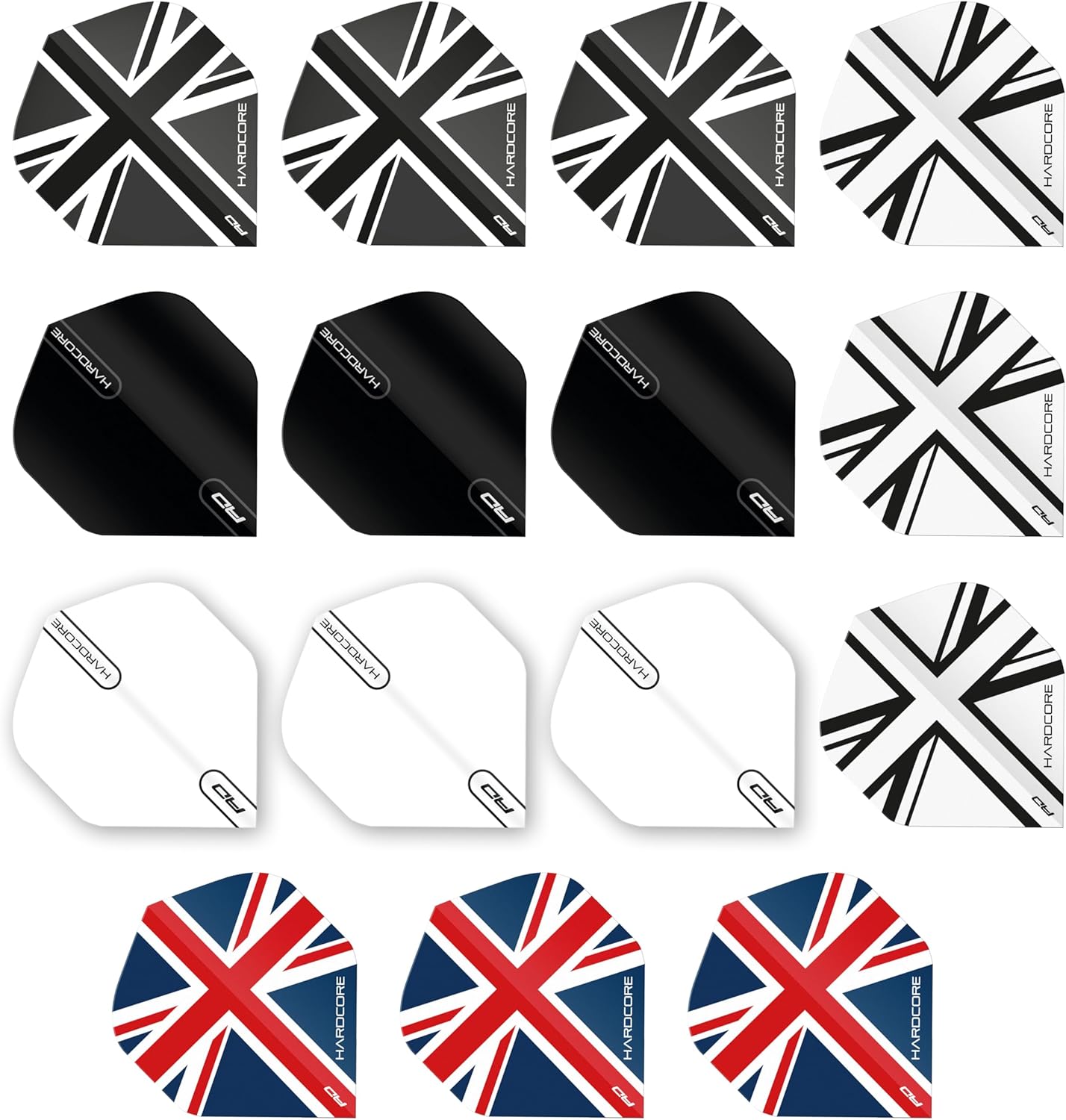 RED DRAGON Hardcore Selection Pack Extra Thick Standard Dart Flights