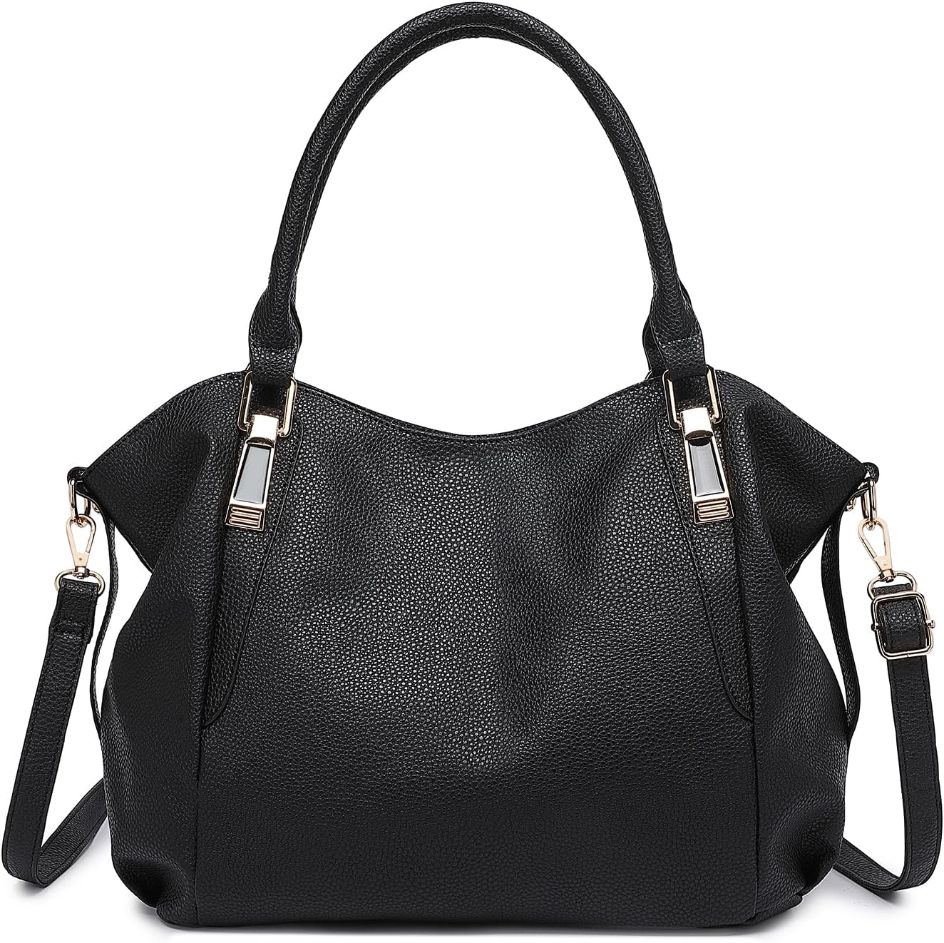Miss Lulu Women's Tote Bag, Soft PU Leather Shoulder Bag, Fashion Large Handbag for Working Ladies, Simple Elegant for Office Travel School Library Shopping