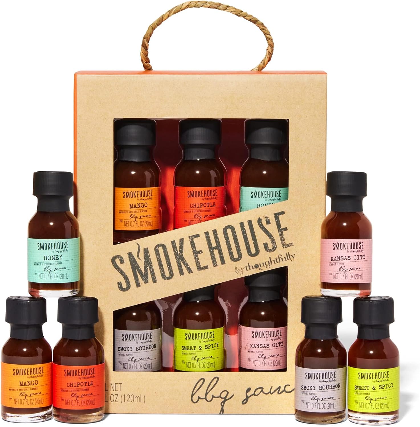 Modern Gourmet Foods, BBQ Sauce Collection, Variety 6 Pack, Flavours Include Root Beer BBQ Sauce, Jalapeno Wing Sauce, Tangy BBQ Sauce, Bourbon BBQ Sauce, Habanero Wing Sauce and Kansas City BBQ Sauce