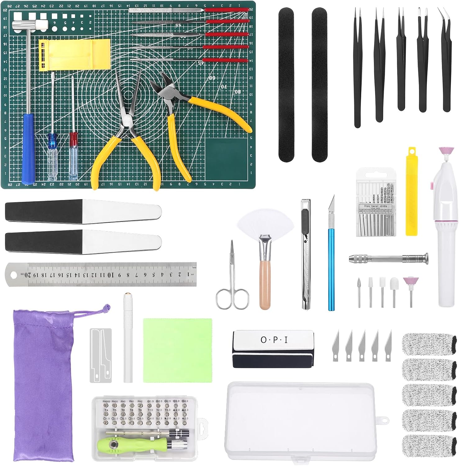 Fippy 101PCS Gundam Model Tools Kit, Hobby Building Tools Kit for Gundam Basic Model Assembling, Building and Repairing