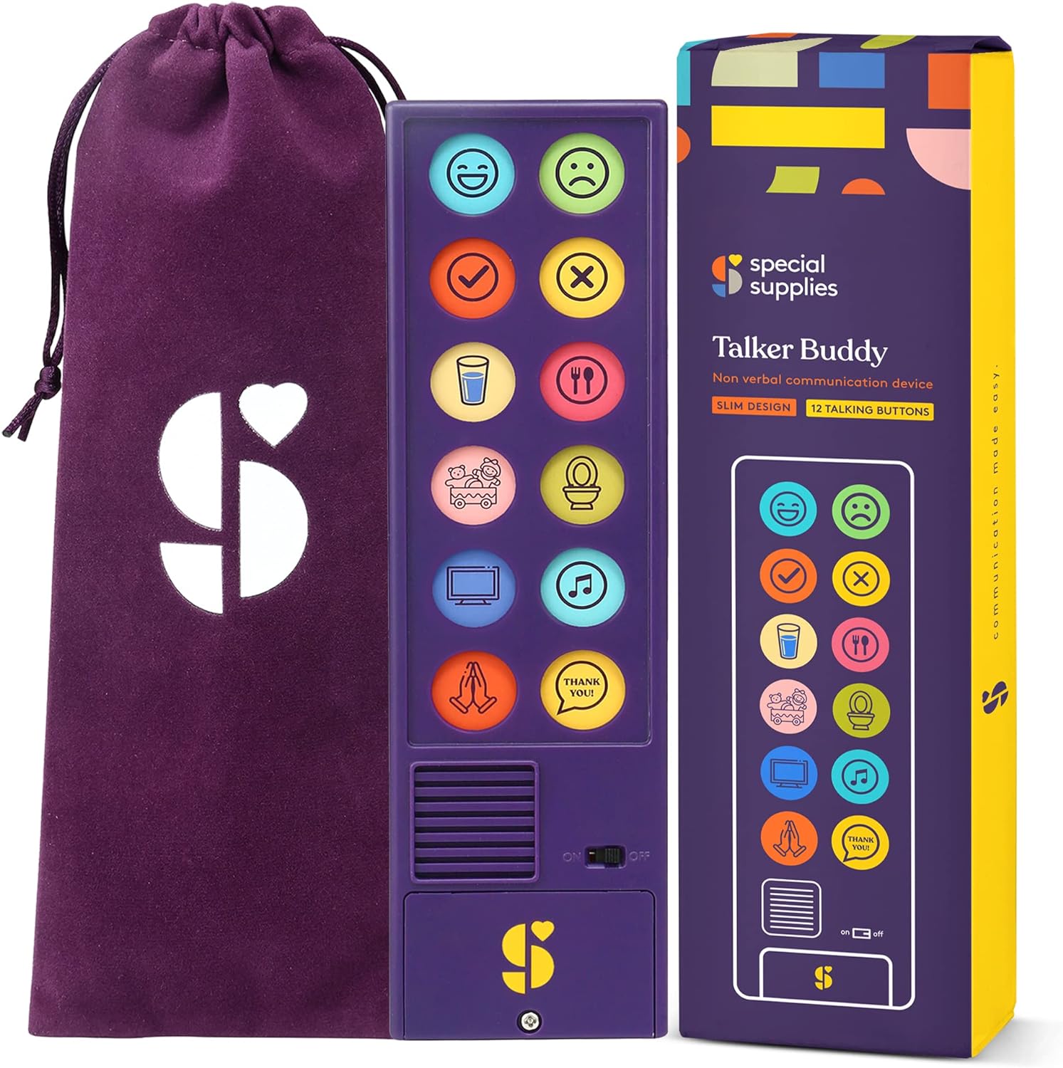 Special Supplies AAC Communication Device Speech Therapy,Talker Buddy Communication Device For Non Verbal Kids & Adults,Autism Talking Aids For Home,School Kids Communication Device W/Recording Option