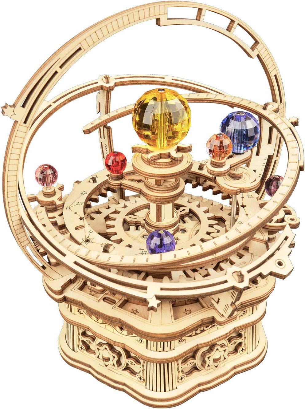 ROKR 3D Wooden Puzzle Starry Night Music Box,Mechanical Model Kits for Adult to Build,DIY Birthday Gifts for Teens and Adults