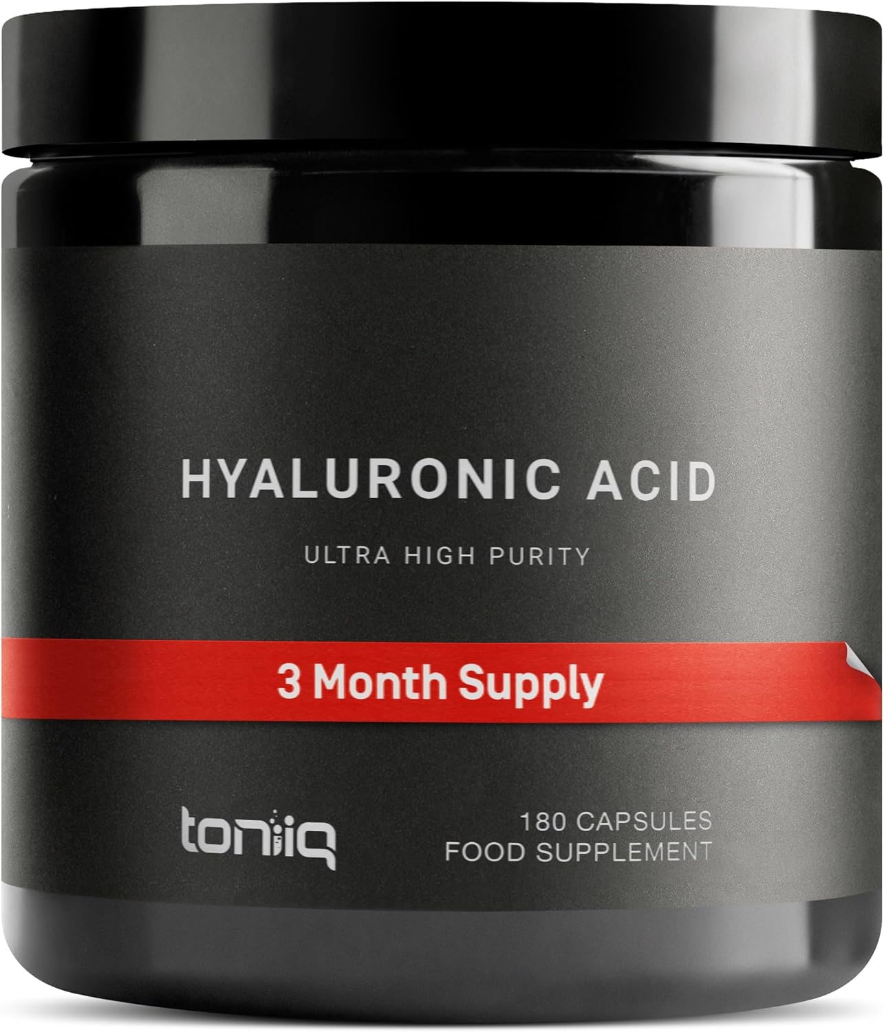 Ultra High Purity Hyaluronic Acid Capsules - 95%+ Highly Purified and Highly Bioavailable - 275mg Formula - Non-GMO Fermentation - High Strength with Vitamin C - 180 Capsules