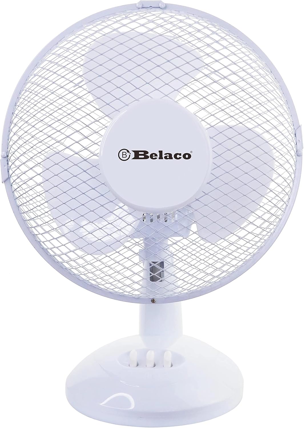 Belaco 9inch Table Fan Desk Fan with 2 Speed Oscillating cooling fan Stand Fan Low Noise Strong Resistant Base BLTF25 high protective mesh grill home office