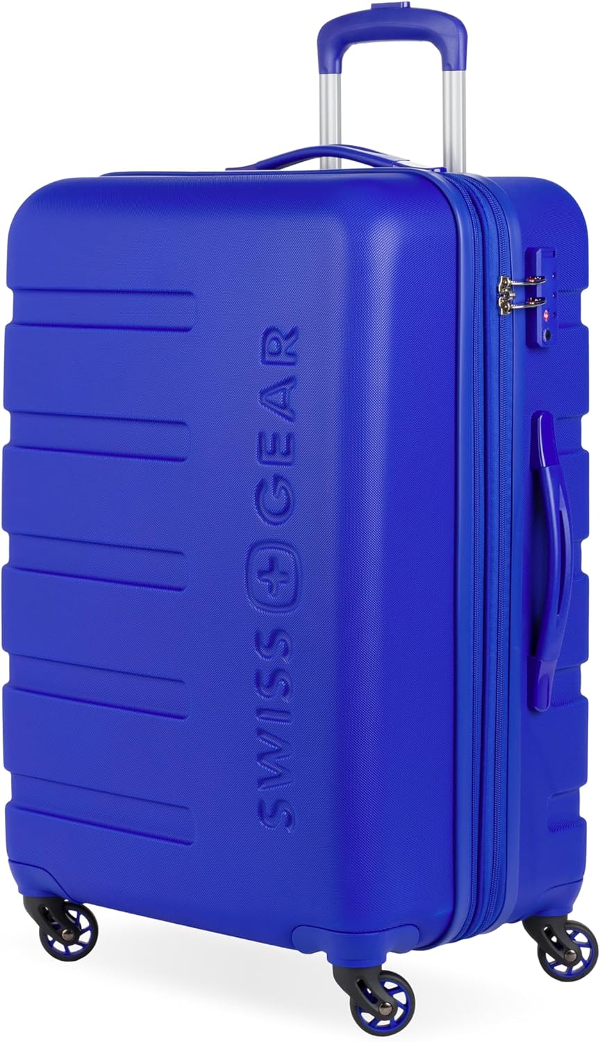 SwissGear 7366 Signature Hardside Expandable Luggage with Spinner Wheels, TSA Lock, Cobalt, Checked-Medium 23-Inch