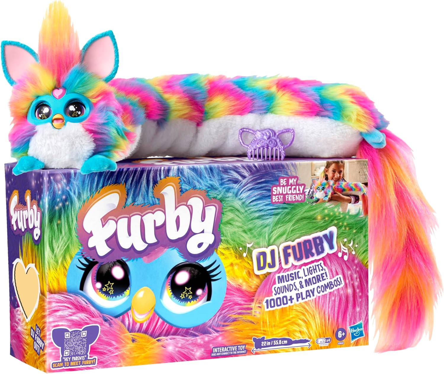 DJ Furby Interactive Plush Toy – Music, Lights & Games – 5 Modes, 1,000+ Play Combos – Speaks English & Furbish – Ages 6+ – No App or Internet Needed