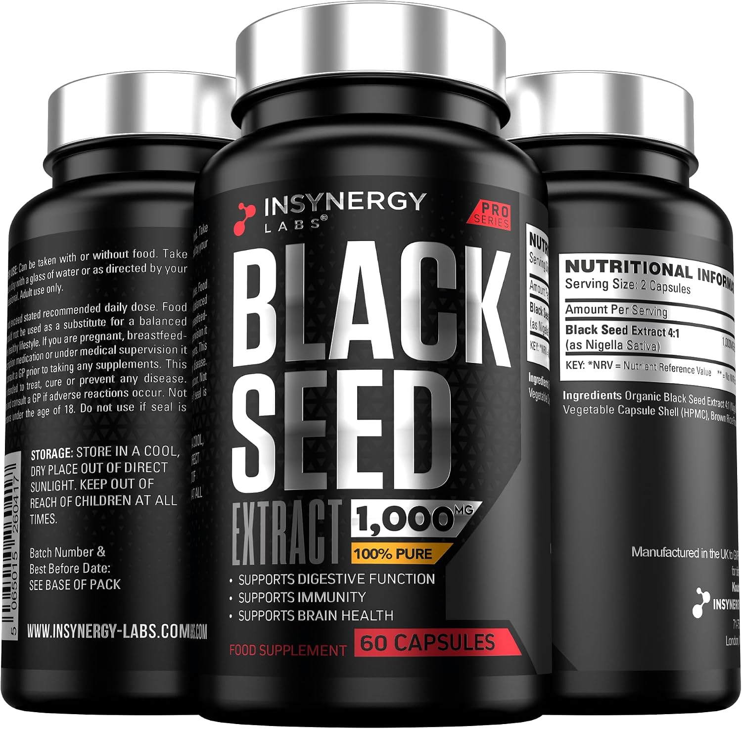 Ultra Premium Black Seed Oil Extract 1,000mg (100% Pure) The UK’s #1 Black Seed Supplement 60 Vegan Capsules Black Seed Oil Capsule