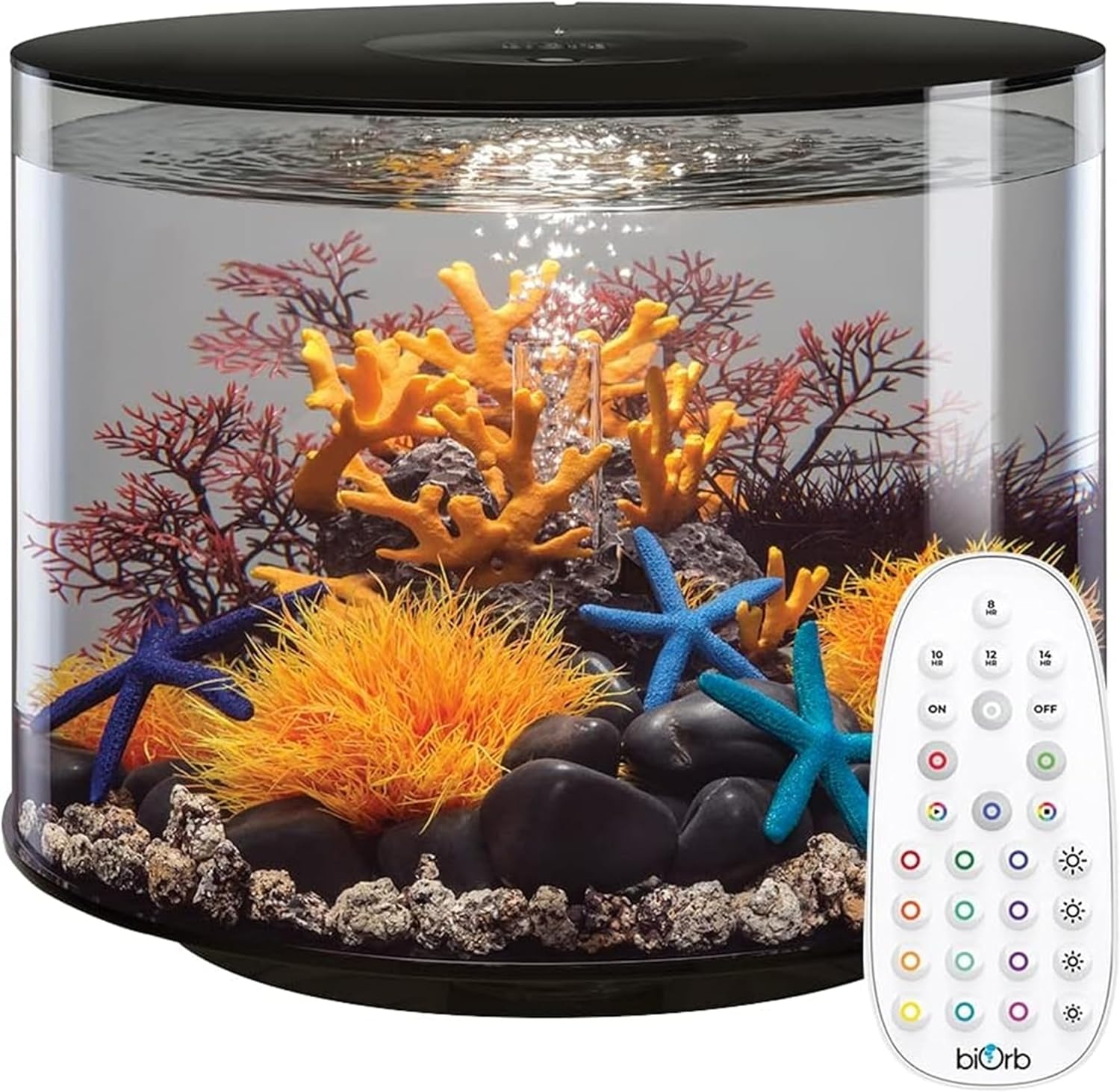 biOrb Tube 35L Black Aquarium with MCR LED Lighting