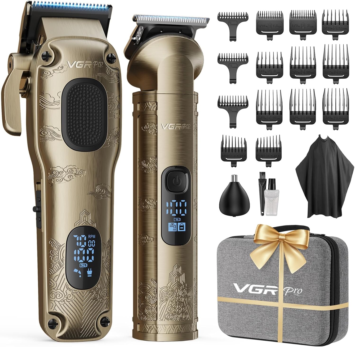 VGRPRO Cordless Hair Clippers Men and Trimmers Set,Clippers for Men Haircut