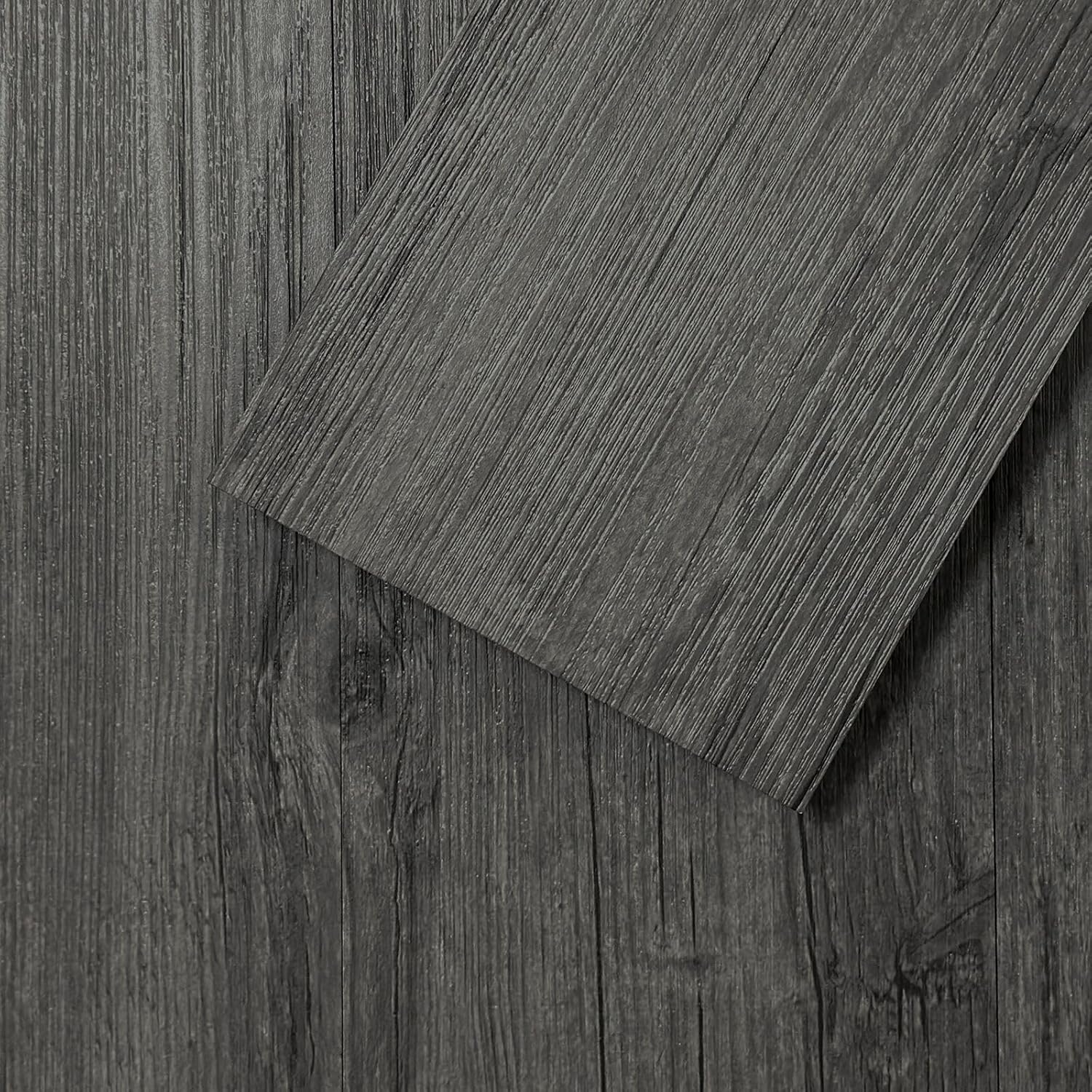 MULGREAT Peel and Stick Floor Tile, 54 Sq.Ft Self Adhesive Vinyl Flooring Plank, 36 Pieces Waterproof Heavy Duty Wood Grain Tiles, 36"x6" DIY Planks for Apartment Bathroom, Wooden Knot Pattern