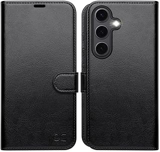 OCASE Compatible with Samsung Galaxy S24 FE Wallet Case, PU Leather Flip Folio Case with Card Holders RFID Blocking Kickstand [Shockproof TPU Inner Shell] Phone Cover 2024 - Black