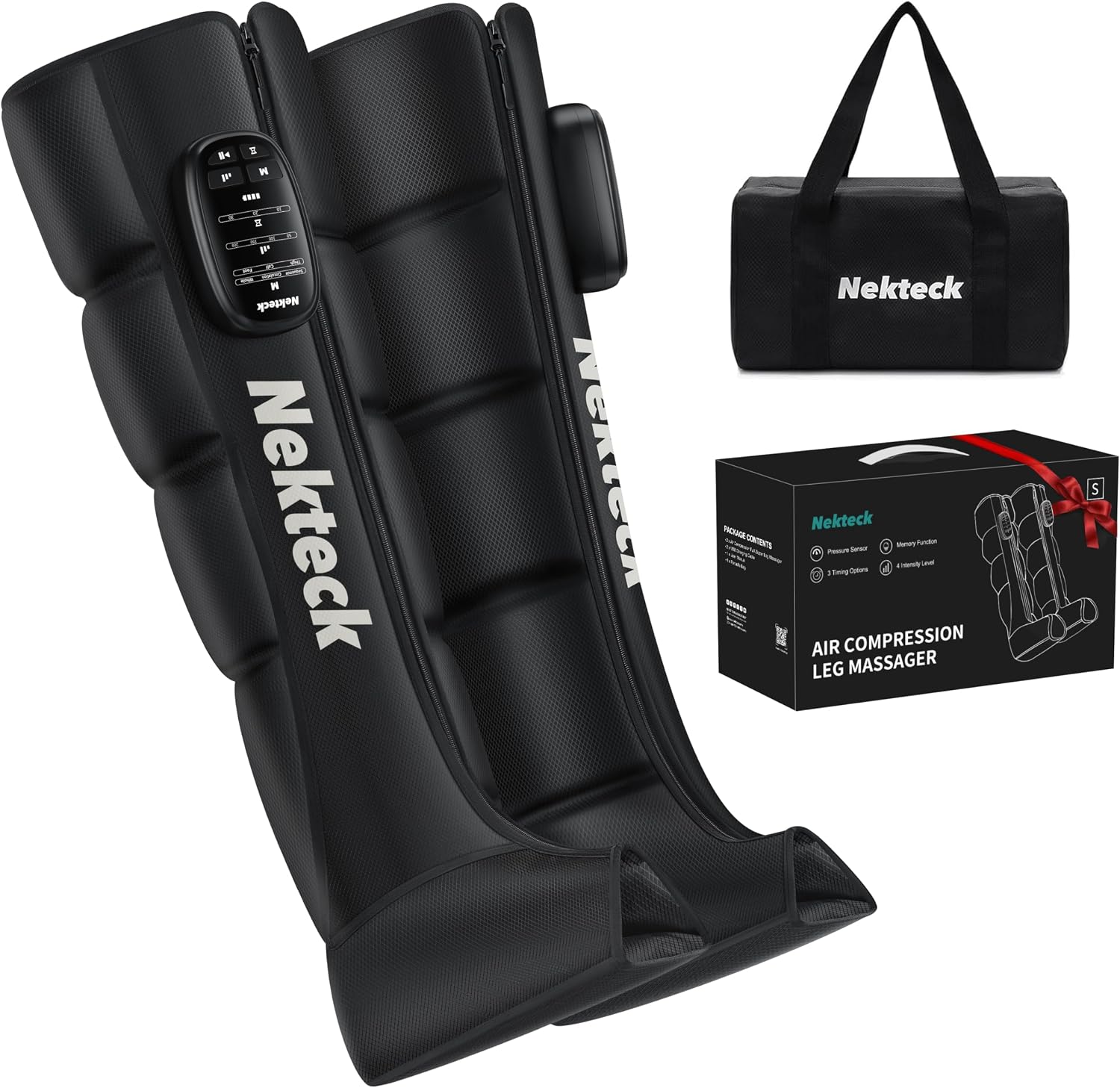 Nekteck Cordless Leg Compression Massager for Circulation, (2-Pack) Small
