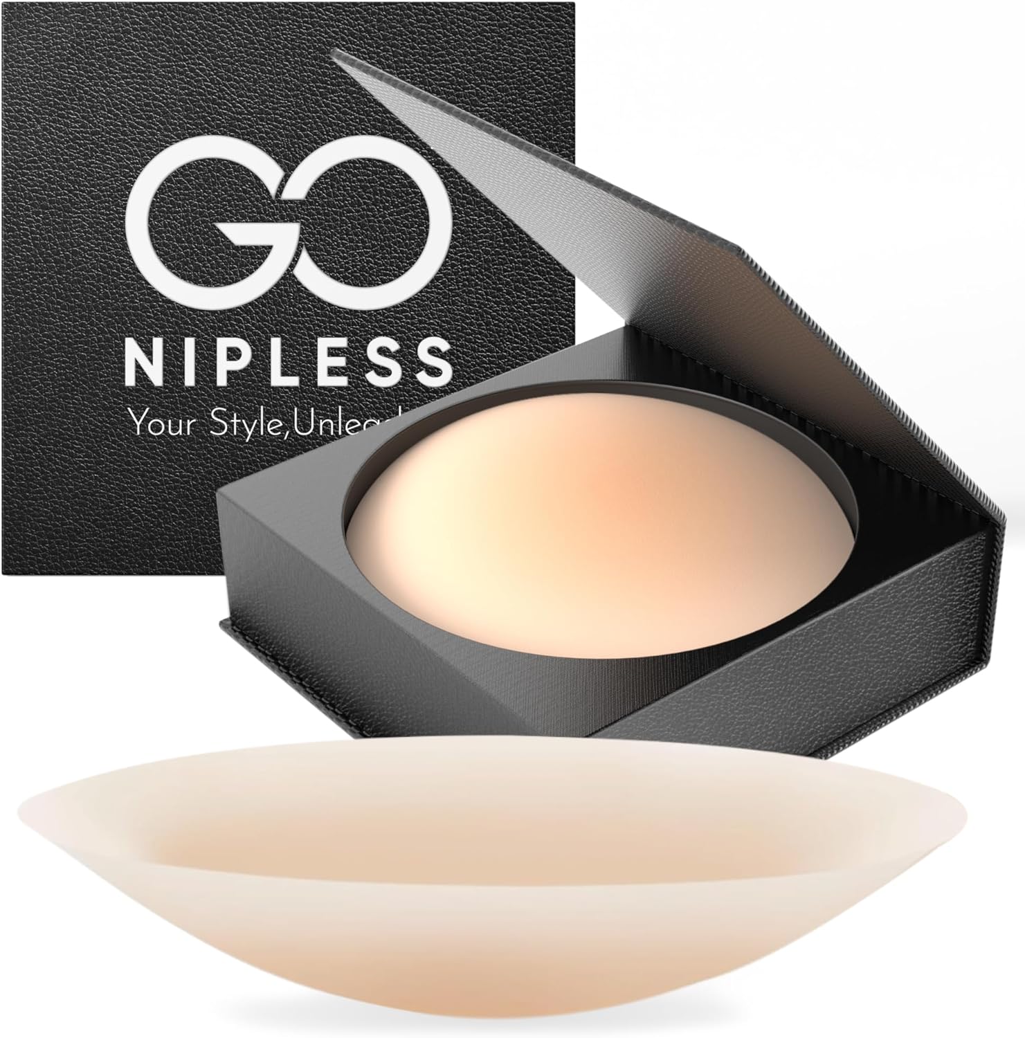 Nipple Covers for Women-Reusable Pasties Nipple Cover-Adhesive Silicone Nipple Pasties-Size A-D Womens Bra (1 Pair)