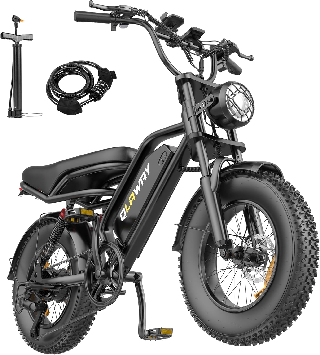 500W/750W Fat Tire Electric Dirt Bike for Adults, 48V 13.5AH/18AH Removable Battery 16"/20" Electric Motorcycle Ebikes with 31MPH Top Speed, 40-70 Miles Range, Full Suspension