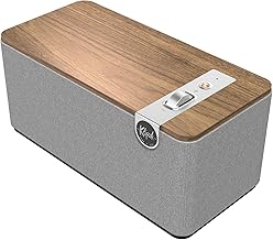 Klipsch The One Plus Premium Bluetooth Speaker System with Two 2.25” Full Range Drivers, 4.5” Woofer, Bluetooth 5.3 with Up to 40 ft. of Distance, Walnut