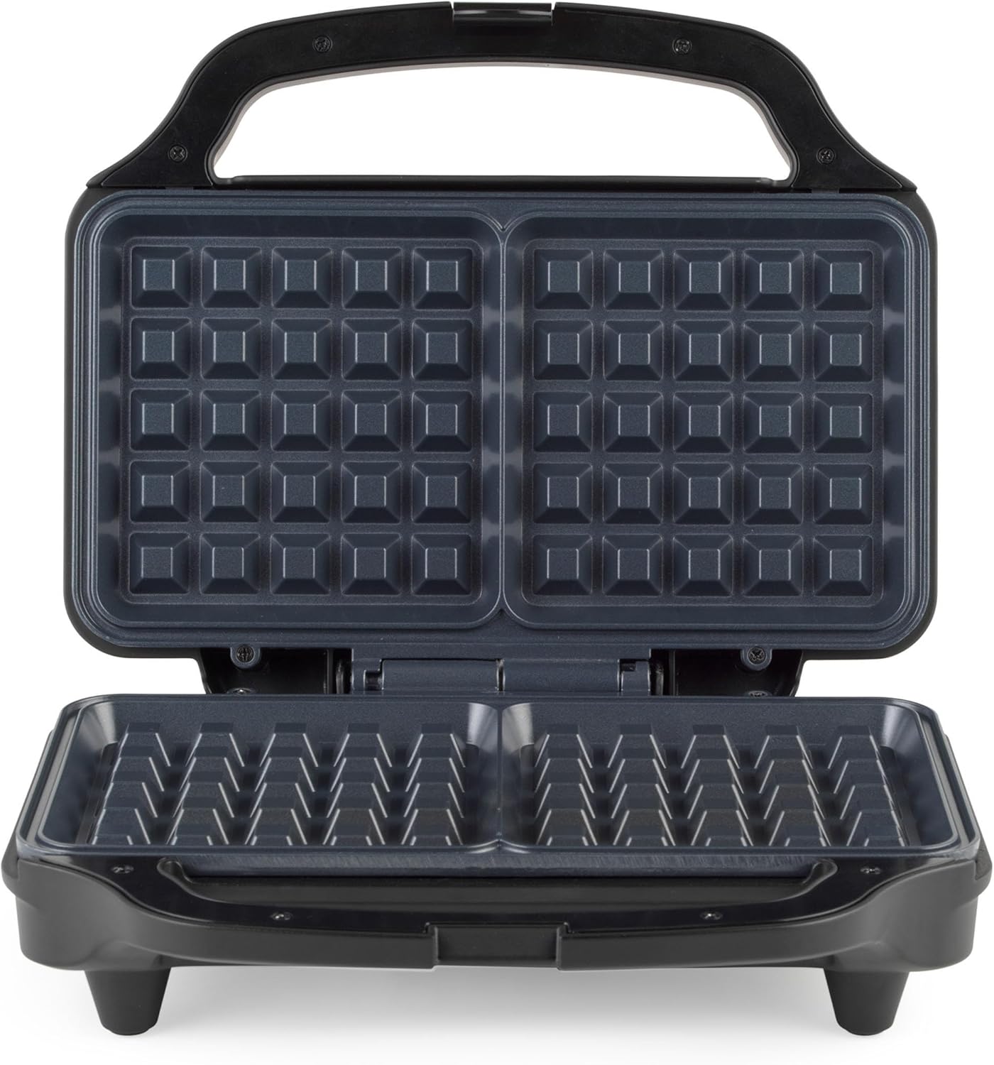 Salter Double Waffle Maker – Non-Stick Dual Waffle Iron Plates, Deep Fill Belgian & American Waffle Machine, Automatic Temperature Control, Cool Touch Handle, Savoury Snacks & Desserts, 900W, EK2249