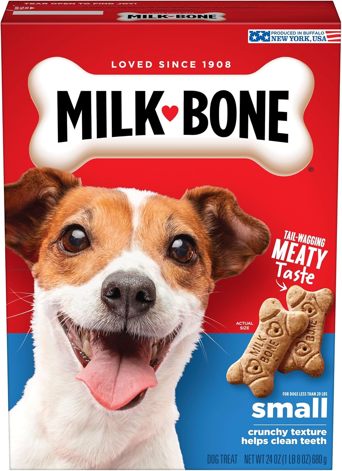 Milk-Bone Original Dog Biscuits, Limited-Edition Superman Movie Box, 24 Oz. | Small dog treats, meaty taste and crunchy texture