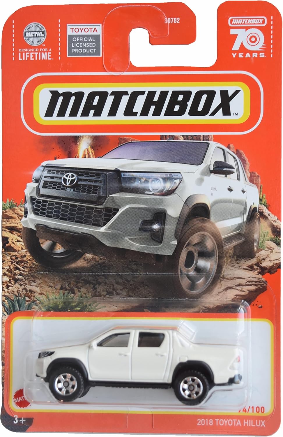 Matchbox 2018 Toyota Hilux, 70 Years 94/100 [White]