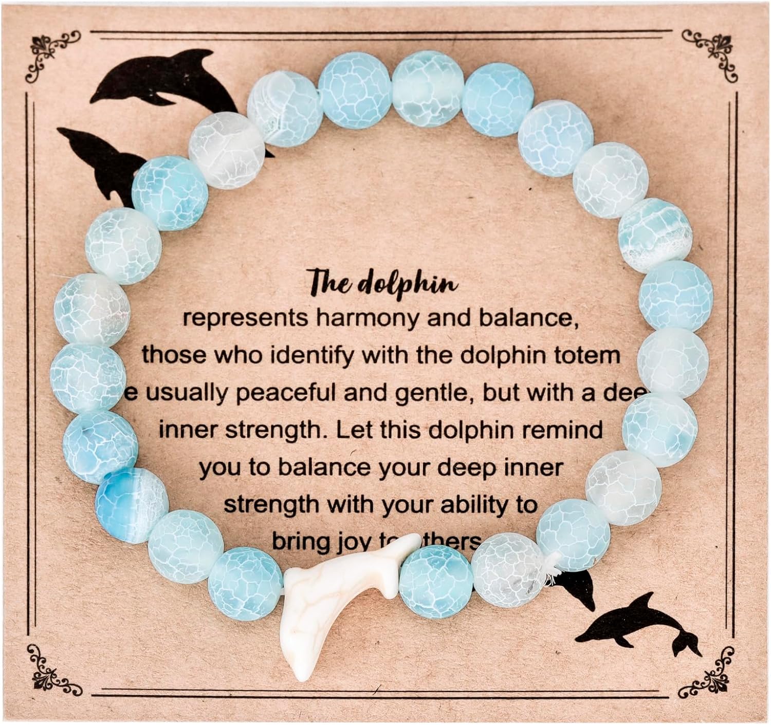 Kivosliviz Dolphin Bracelet for Women Gifts Cute Dolphins Themed Jewelry Stuff Dolphin Bracelet
