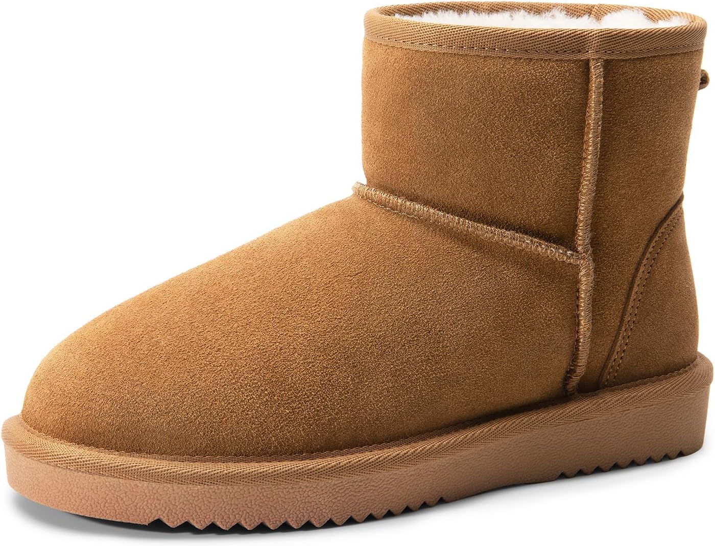 DREAM PAIRS Women's Genuine Suede Winter Mini Snow Boots