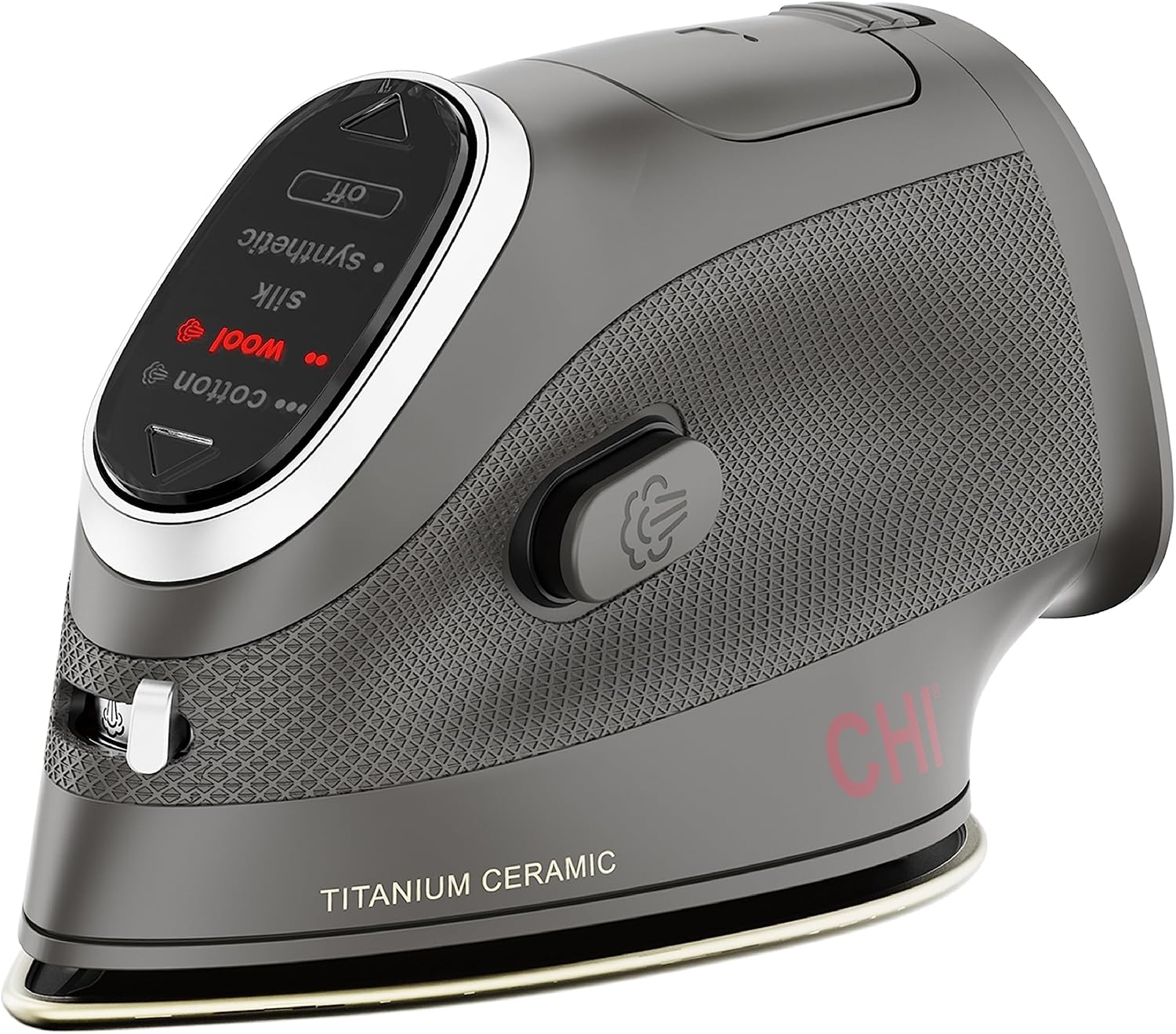 CHI Mini Steam Iron for Clothes, Sewing, Crafting and Travel with Titanium Infused Ceramic Soleplate, 1000 Watts, XL 10’ Cord, 3-Way Auto Shutoff, Portable, Vacation Essentials, Black (13120)