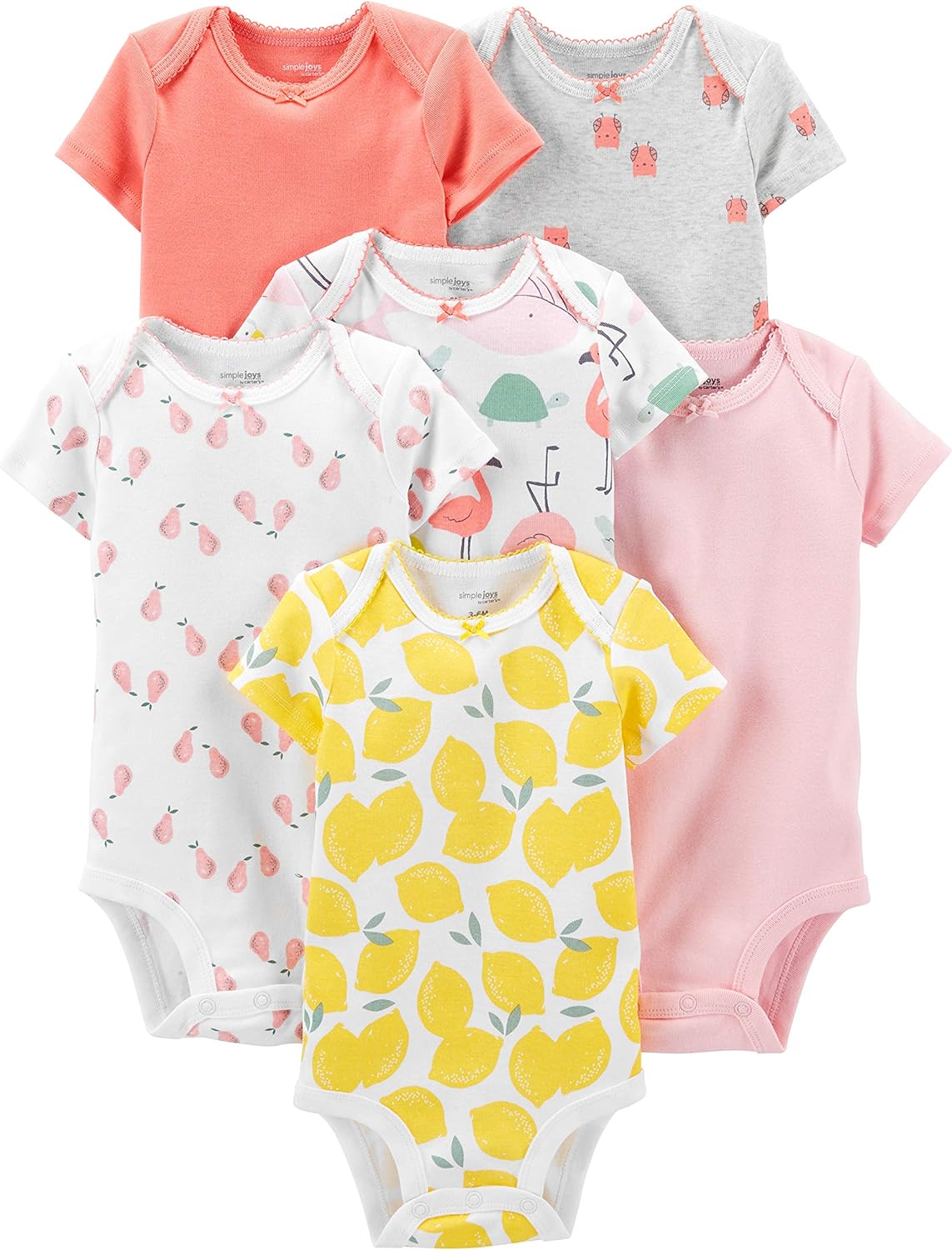 Simple Joys by Carter's Baby Girls' 6-Pack Sleeveless Bodysuit