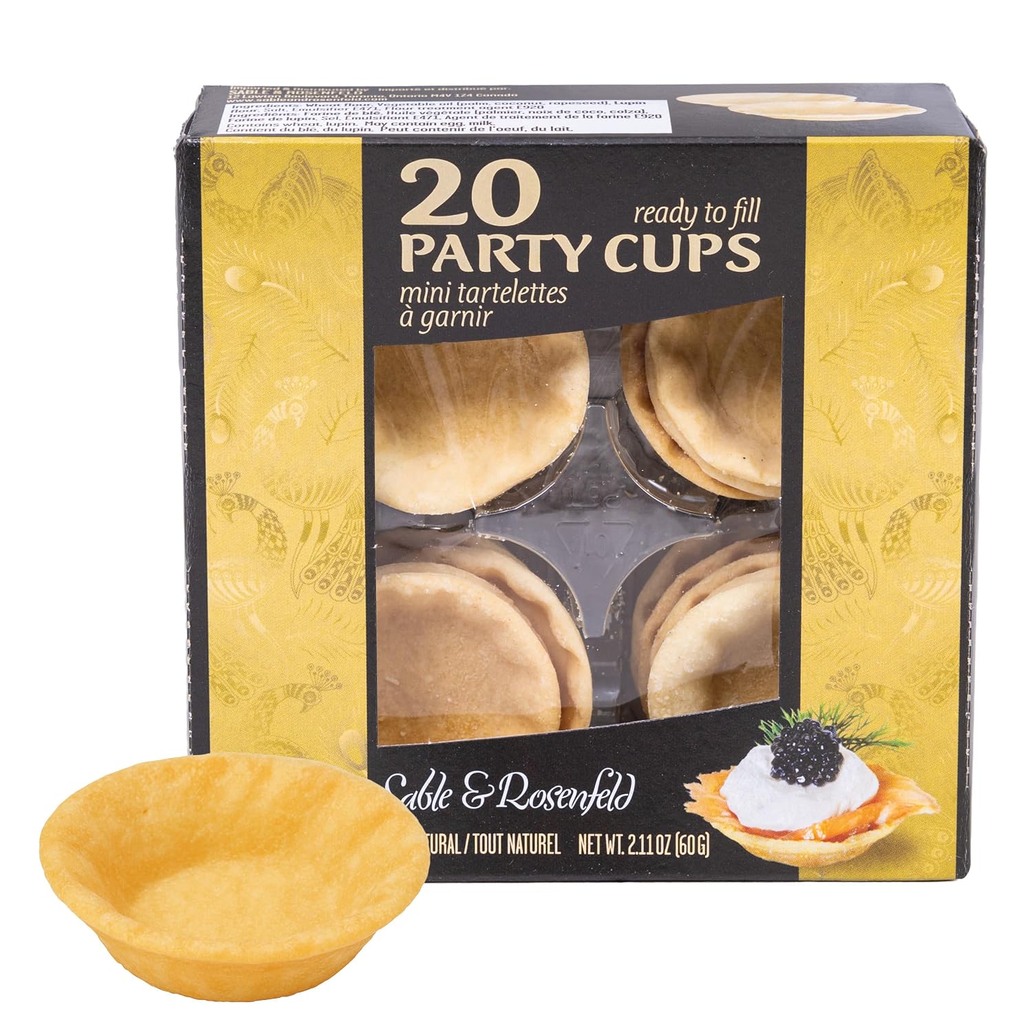 Sable & Rosenfeld Ready to Fill Party Cups, Pastry Cups, 2.10 oz, Pack of 1