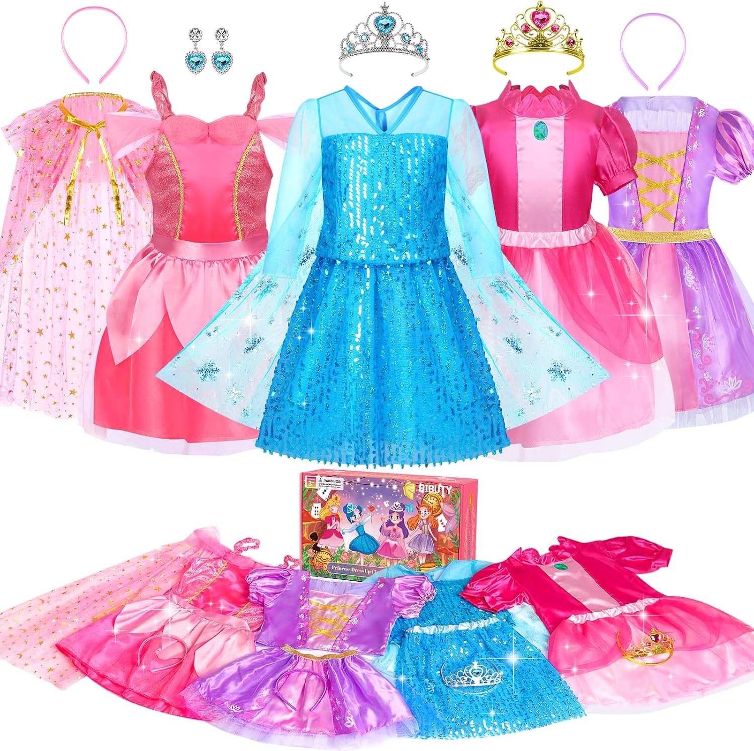 Princess Dress up Clothes for Girls Princess Dresses Costumes for Girls 3-6