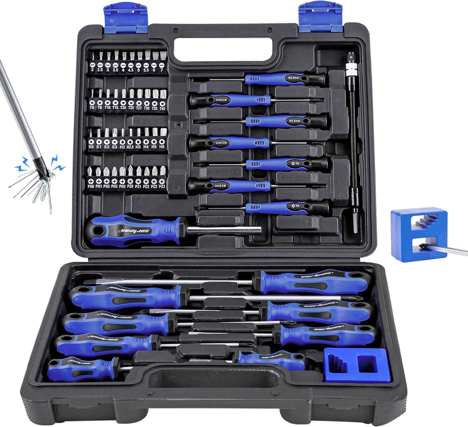 CARTMAN 59 Pieces Precision Screwdriver Set,Professional Magnetic Repair Tool Kit for Home, Bicycle Office Equipment And Car Repairs