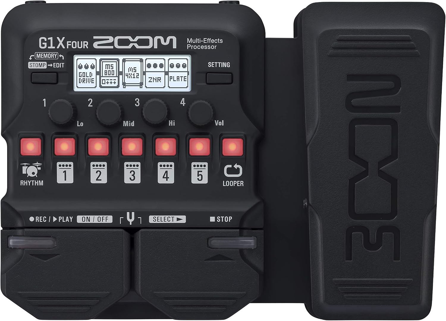 Zoom G1X Four Guitar Multi-Effects Processor with Expression Pedal