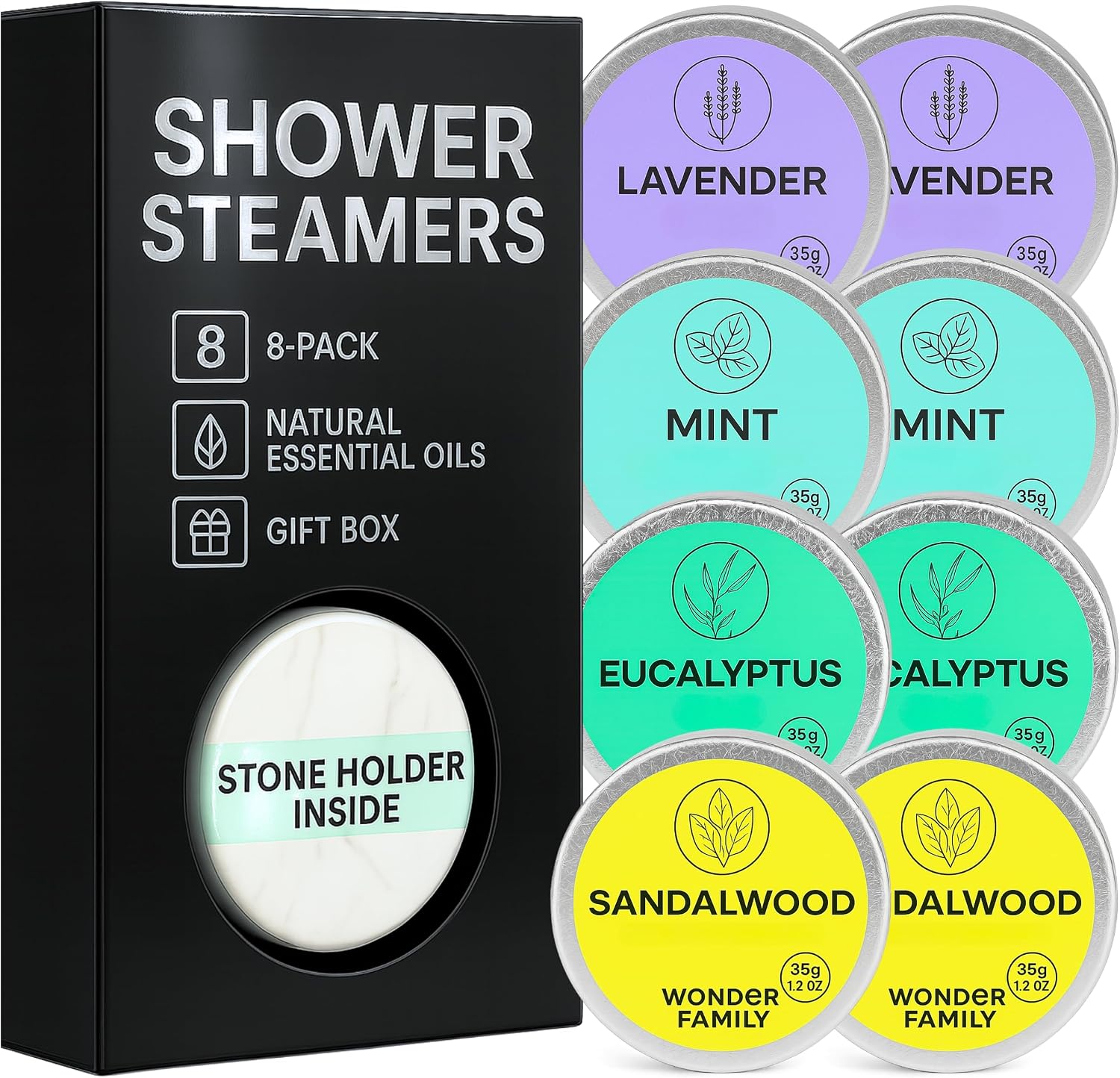 Shower Steamers Aromatherapy Gift Set for Women & Men – Vapor Shower Tablets for Sinus Relief – Menthol Eucalyptus Shower Melts – Organic Essential Oil Shower Bombs – Bulk Shower Soothers