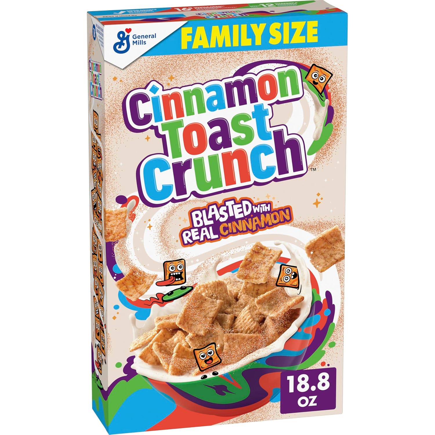 Cinnamon Toast Crunch Breakfast Cereal, Family Size, 18.8 oz