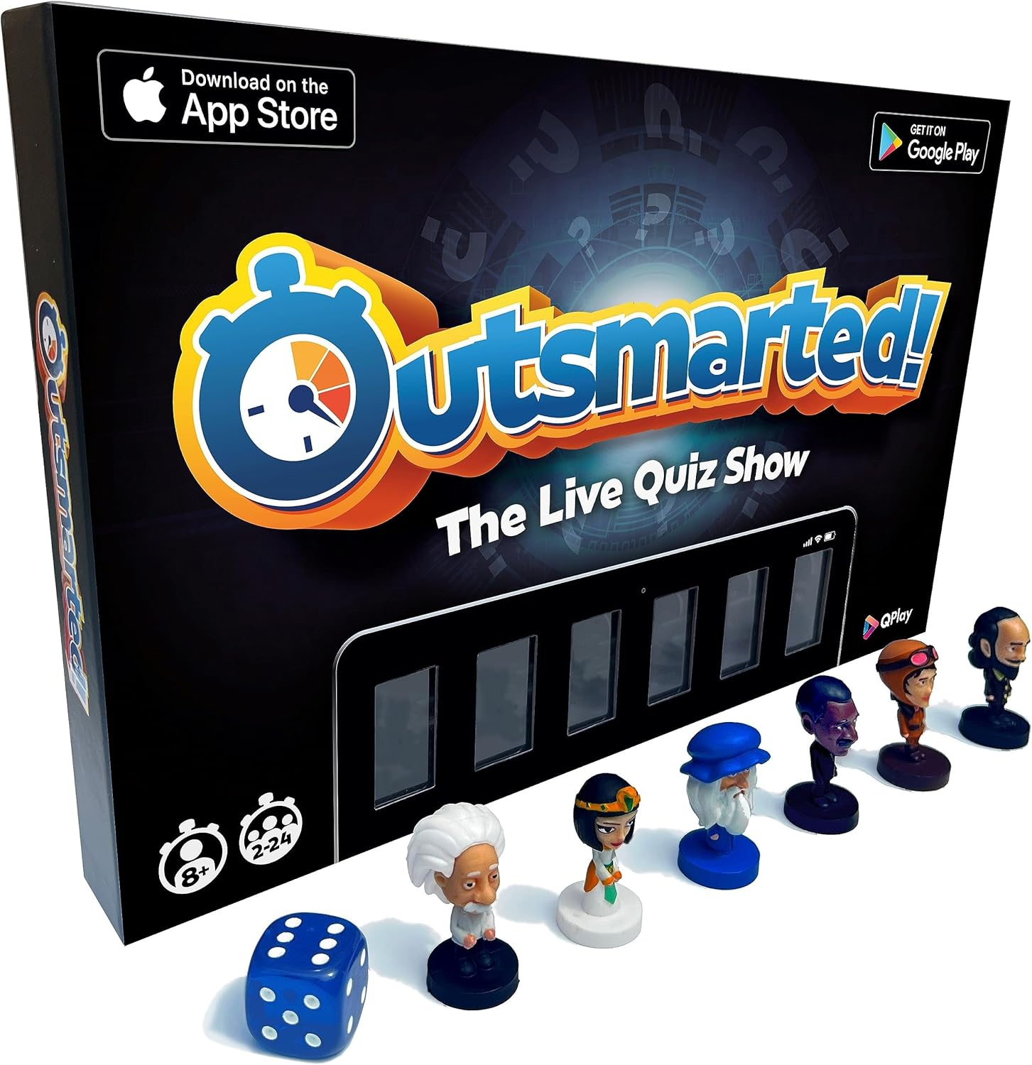 Outsmarted - The Live Quiz Show - Remote Board Game - More than 10000 Multimedia Questions and Updates, Live TV Quiz Show, Family Game Night - Games for Adults, Teens and Kids - Ages 8+ - 2024 Version