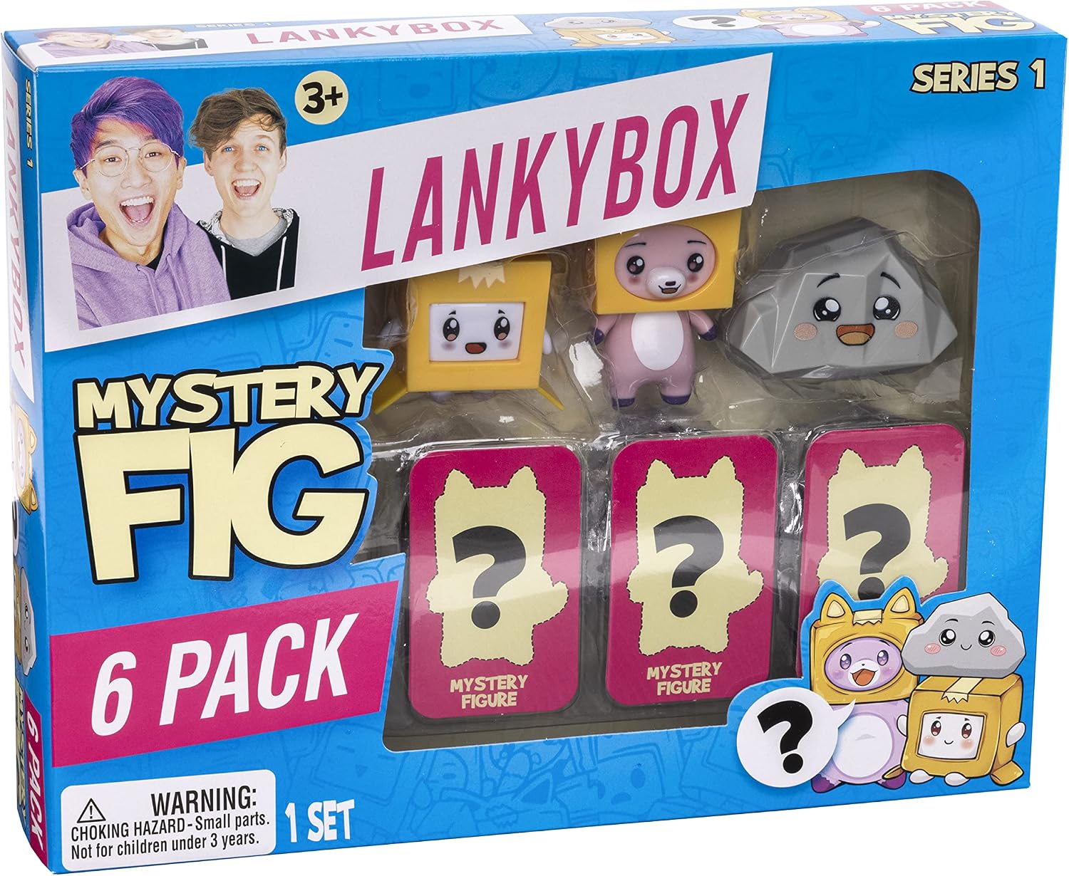 LankyBox Mystery Figure - 6 Pack. The Biggest Fans, 6 Of 10 Possible Figures Including Foxy, Rocky, And Ultra-Rare Canny, Which Will You Get?, Multicolored