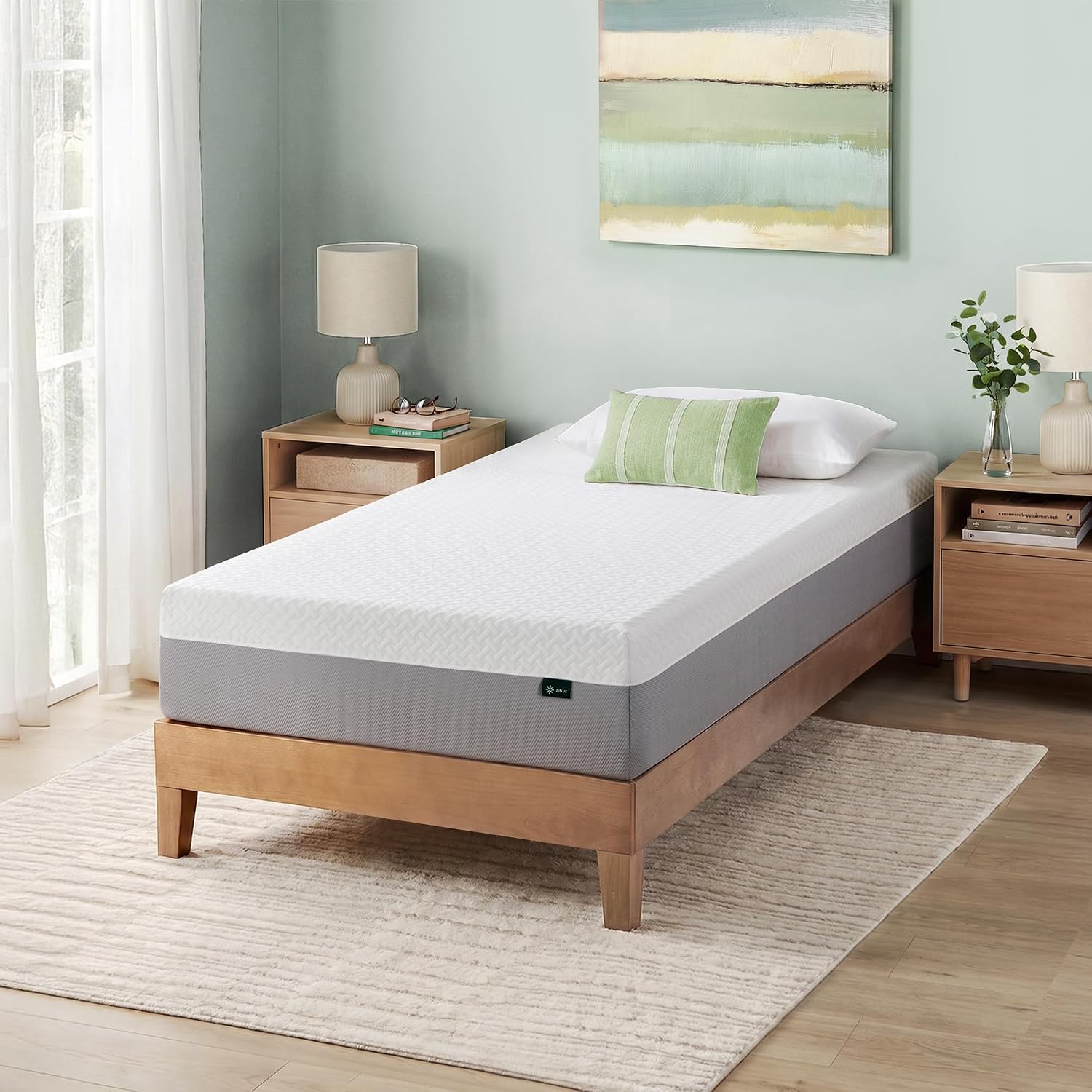 Zinus 10 Inch Twin Green Tea Essential Memory Foam Mattress, Medium Feel