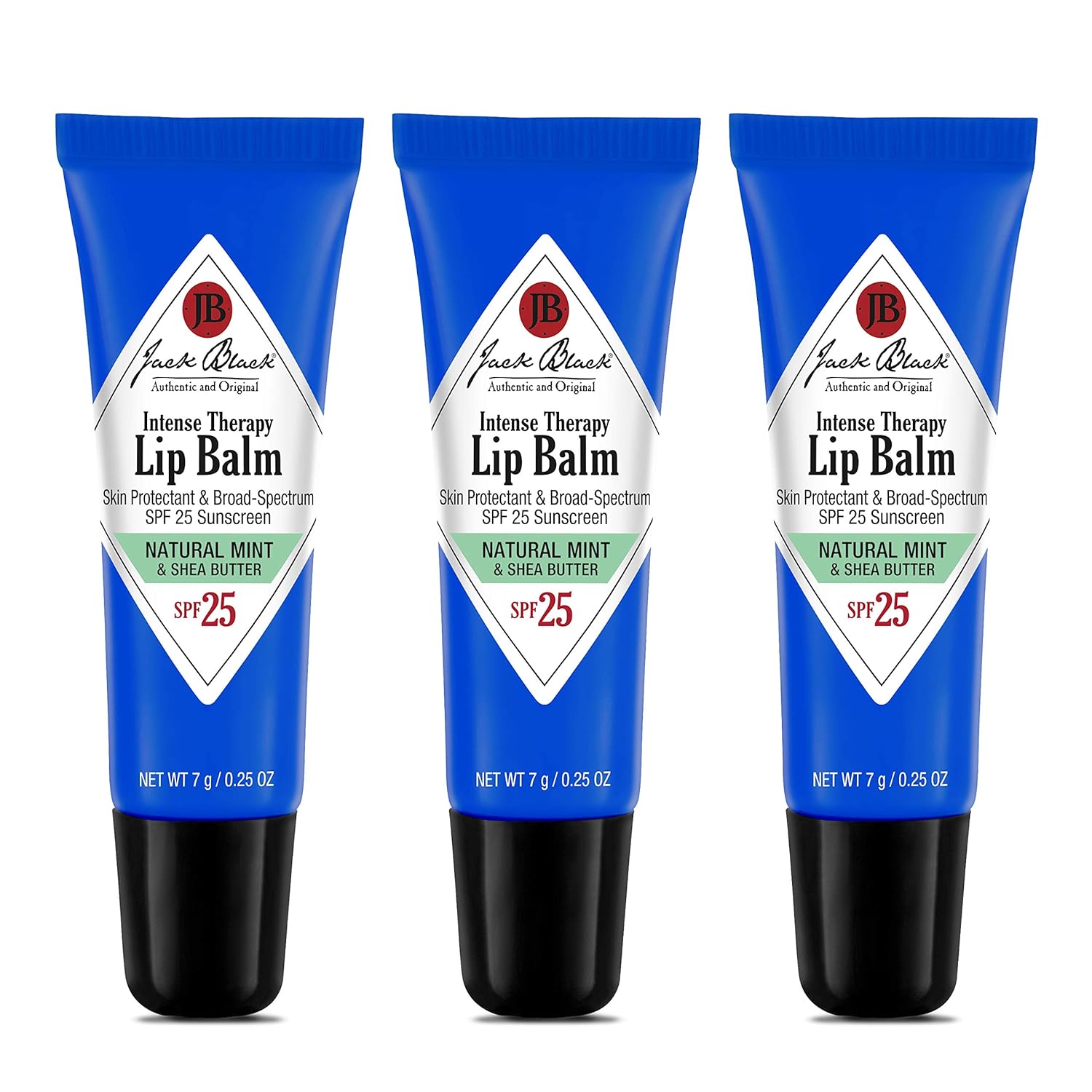Jack Black Intense Therapy Lip Balm, 0.25-Oz. – SPF 25 Sun Protection, Lip Moisturizer, Hydrating Lip Balm with SPF, Lip Sunscreen