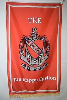 Tau Kappa Epsilon Fraternity Greek Life Licensed Flag 3x5 Feet Flag Banner Wall Decor Outdoor Indoor Decoration Brass Grommets Double Stitch (Tau Kappa Epsilon # 5)