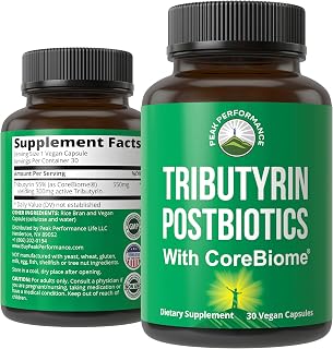 CoreBiome Tributyrin Postbiotic Supplement Clinically Tested For Gut Health. More Effective than Sodium Butyrate Capsules. High Bioavailability Post Biotics For Digestive, Leaky Gut, Colon, Microbiome