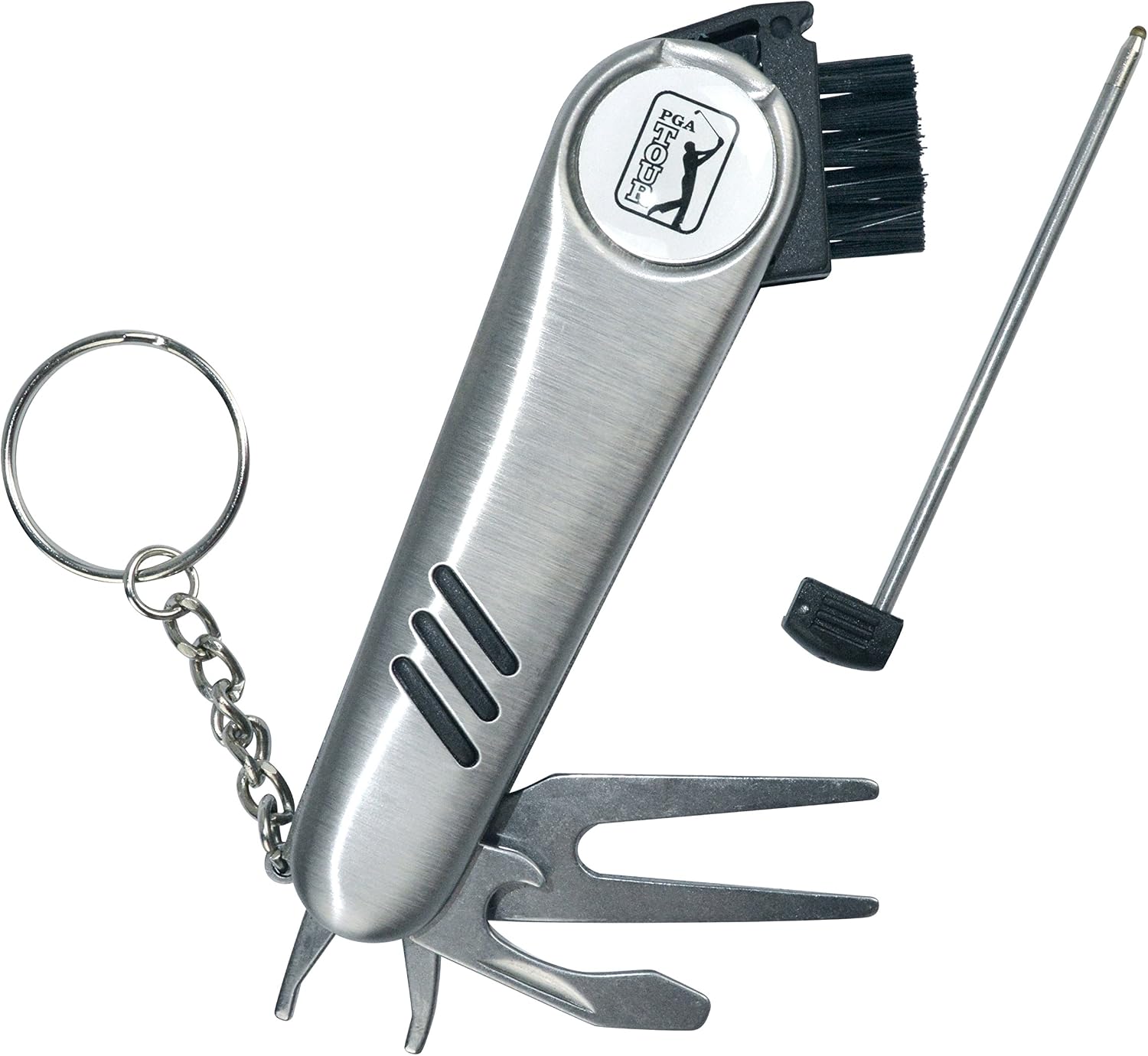 PGA Tour Golf Multi Tool - 7 Piece, Stainless Steel, Blue