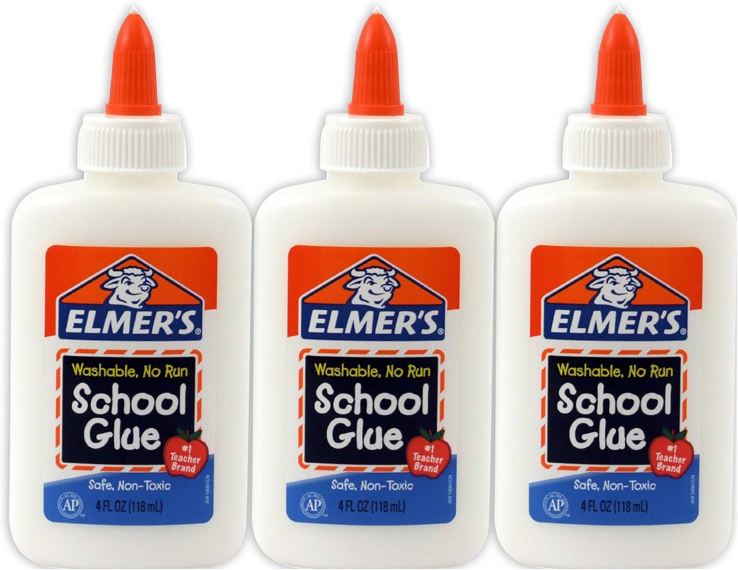 Washable Liquid School Glue [Set of 3] Size: 1.25" H x 2.5" W x 5.75" D