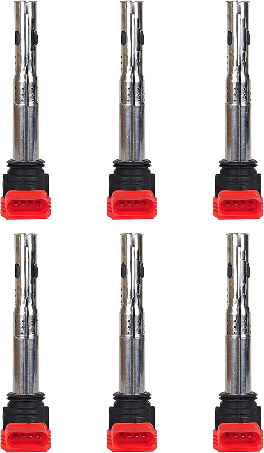 ENA Set of 6 Ignition Coil Pack UF529 Compatible with Audi Volkswagen VW 2005-2016 A3 A4 A5 R8 A6 A7 Q7 S4 TT 2006-2016 Jetta MK5 MK6 GTI Rabbit Golf Passat CC Tiguan Coils for 06E905115E C1631